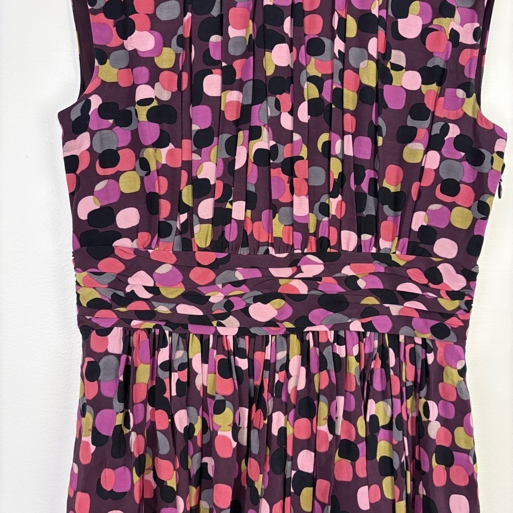 Boden Pink Purple Polka Dot Selina Midi Dress - Picture 4 of 11